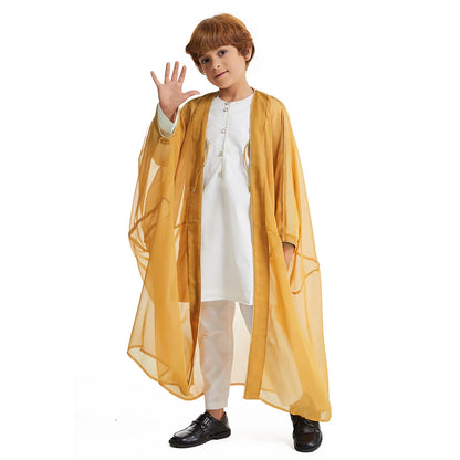 Middle East Kids Boy Robe Muslim Dress Kimono Dishdasha Islamic Dubai Saudi Abaya Prayer Abaya Ramadan Jubba Thobe Arab Clothing
