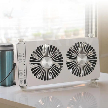 Bed Car Silent Double Exhaust Air Inlet Double Fan Car Fan Exhaust Fan Low Noise Heat Dissipation Efficient Cleaning Unive