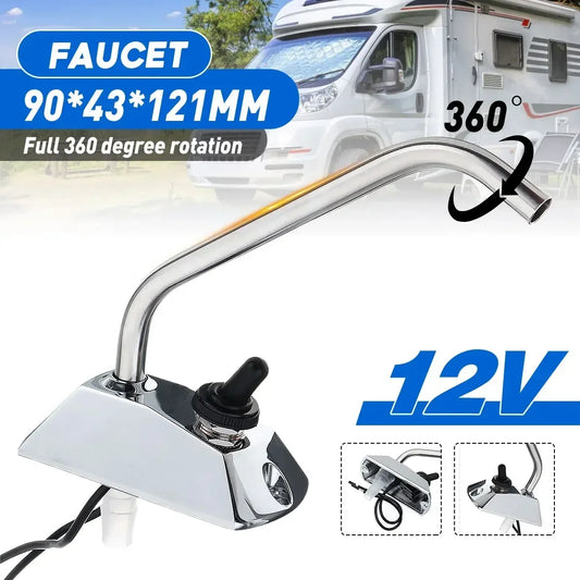 12V for Water Tank Pump Boat Caravan Camper Electrically Controlled Faucet of RV Water System Automatic Drainage Tea Bar Faucet