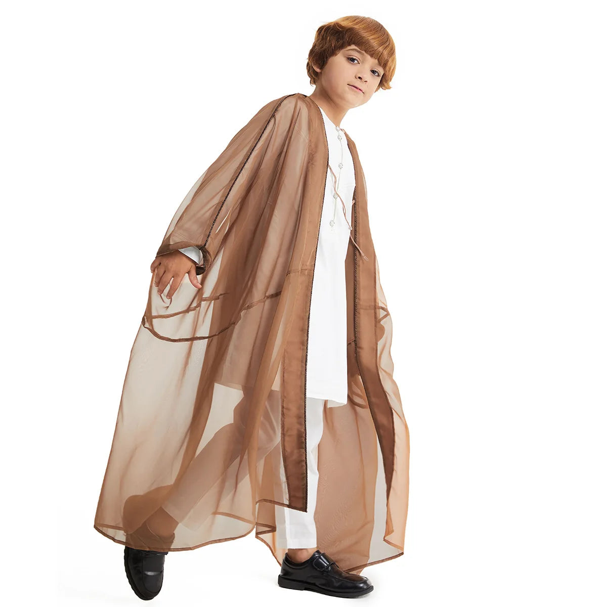 Middle East Kids Boy Robe Muslim Dress Kimono Dishdasha Islamic Dubai Saudi Abaya Prayer Abaya Ramadan Jubba Thobe Arab Clothing