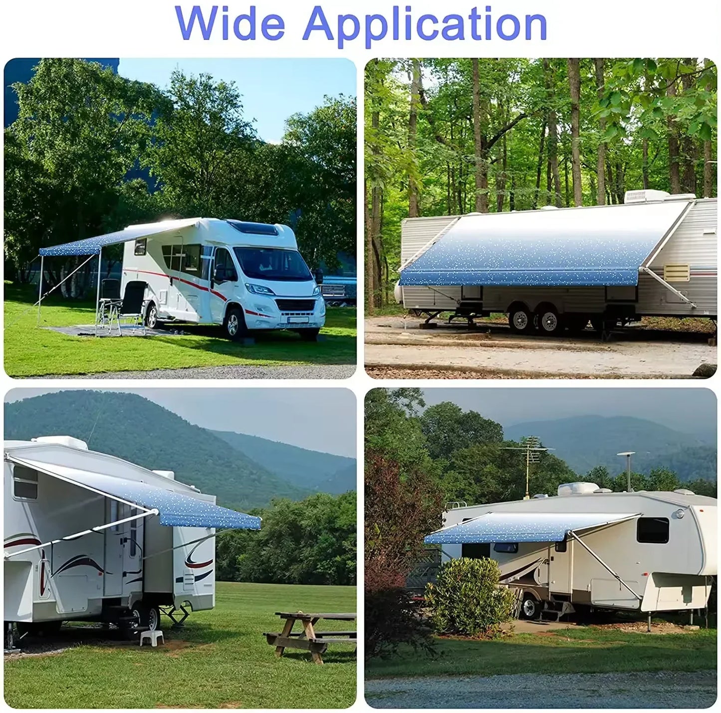Caravan Awnings,RV Awning Manual Caravan Motorhome Camper RV 100% Waterproof Pvc Tarpaulin Trailers Awning