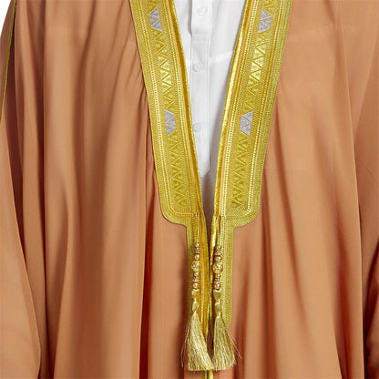 Men Muslim Embroidery Open Abaya Jubba Thobe Cardigan Dress Kimono Turkey Dubai Saudi Kaftan Islam Clothing Prayer Caftan Abayas