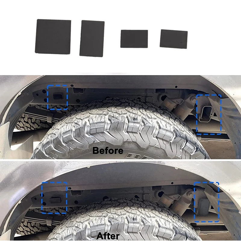 4PCS Frame Tube Hole Plug for Ford F150 F-150 Raptor 2017-2021 Rear Wheel Well Side Cover Accessories