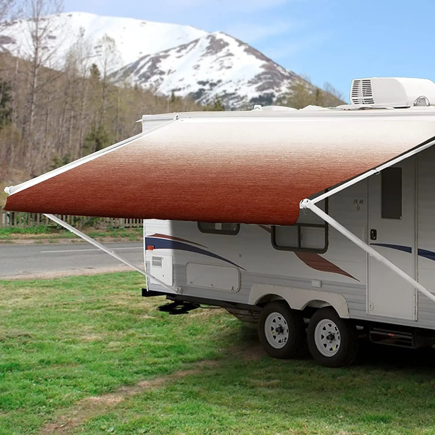 6.6x8.2/8.2x8.2 rv Camping Car Side Shade Awning For Car With Retractable Car/Roof Side Awnings