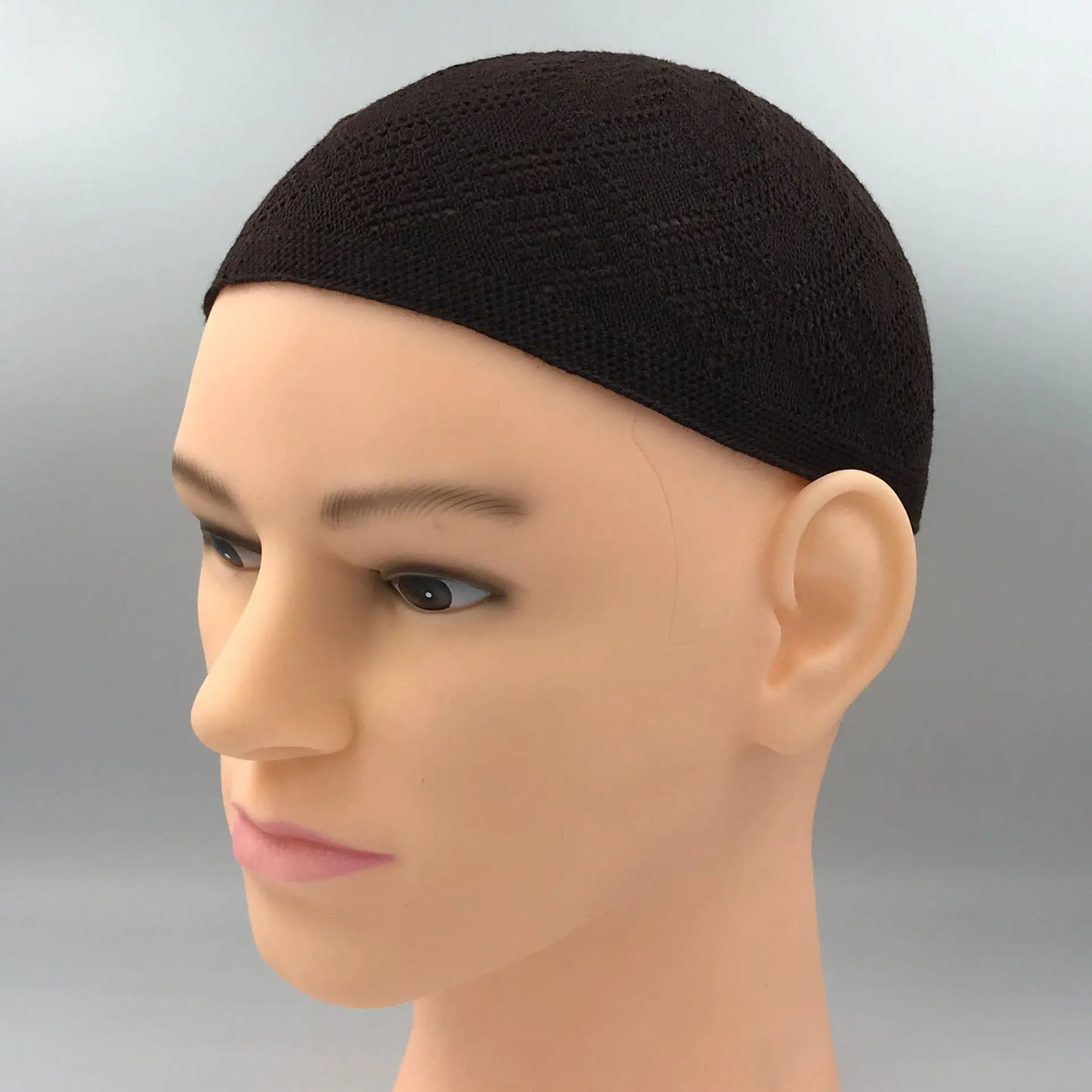 Islamic Clothing Mesh Muslim Hat for Prayer Jewish Winter for Men Hui Worship Kufi Knitted Cap Solid Color Saudi Arabic