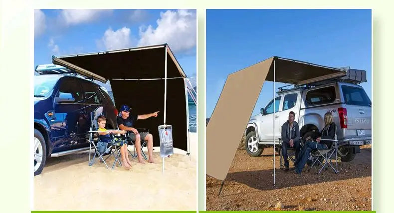 Caravan Awnings,Waterproof Retractable Car Awning Tent Outdoor Camper Tent Car Roof Side 4x4 Awning For SUV Caravan Privacy
