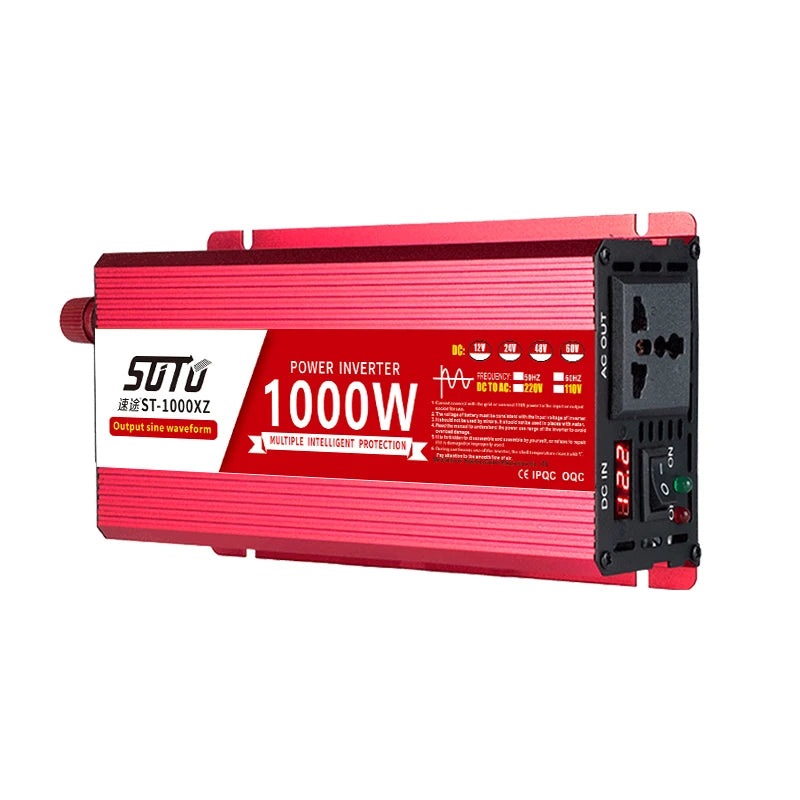 pure sine wave inverter 12V to 220V 1600W 2200W 3000W 4000W DC to AC voltage converter 12 220 mini-car power supply
