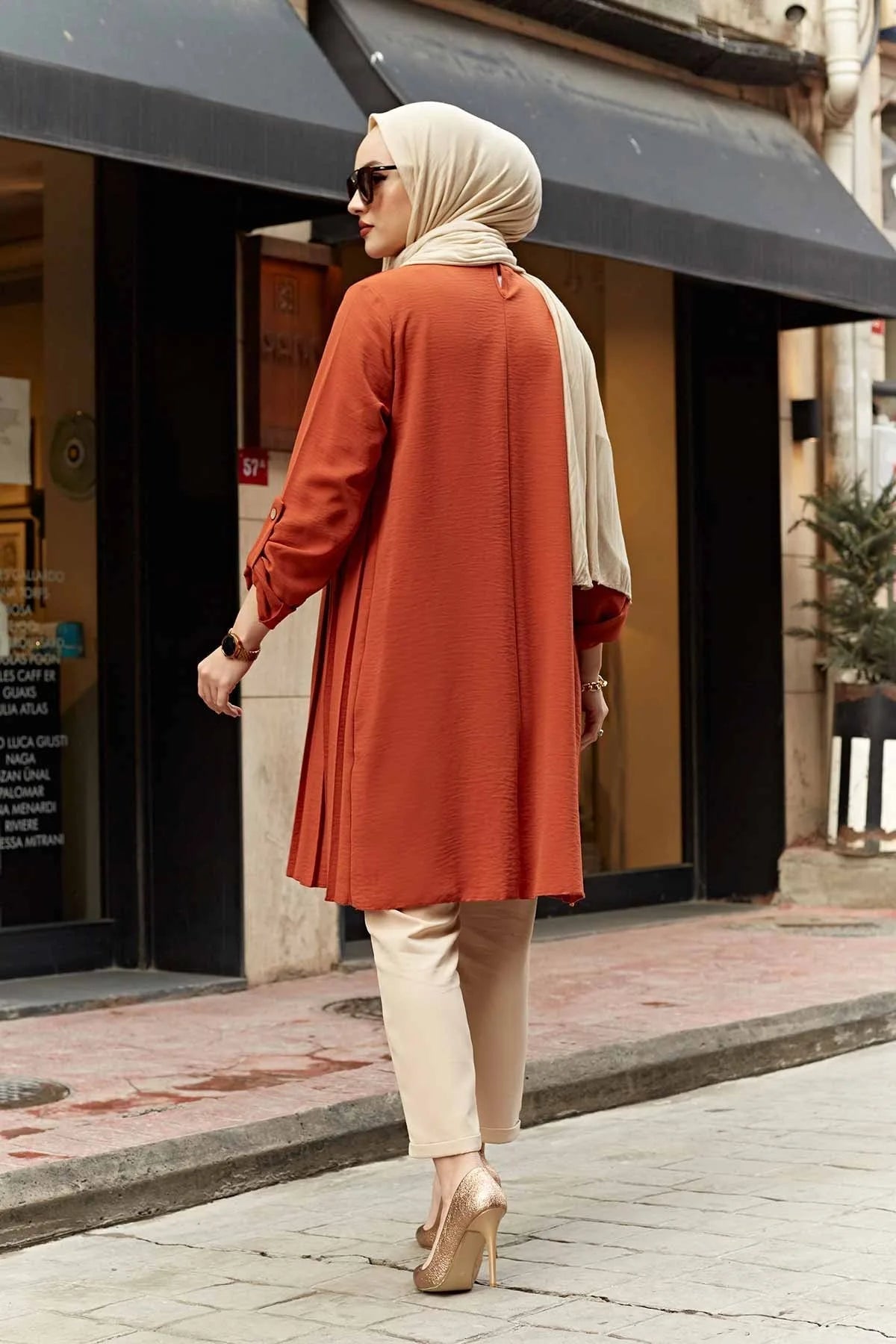 Pleated Girl's Blouse Shirt Adjustable Sleeve Women Top Islamism Blouses for Muslim Women Many Colors Muslim Fashion Women