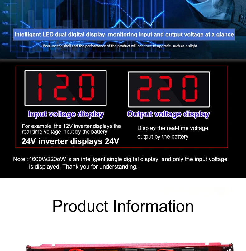 3000W Pure Sine Wave Inverter 12v 24v~ 220V 110V 2000W 1000W Converter Power Supply DC AC VoltageAdapter Module Transmission