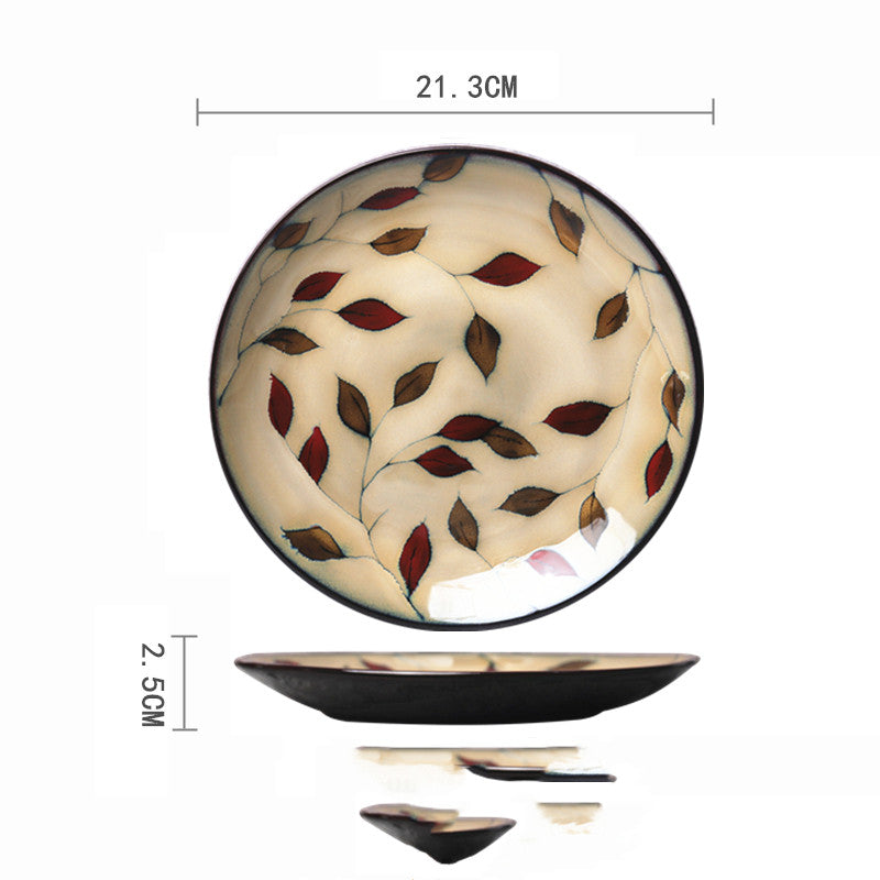 Ceramic Hand-painted Western Food Microwave Breakfast Plate