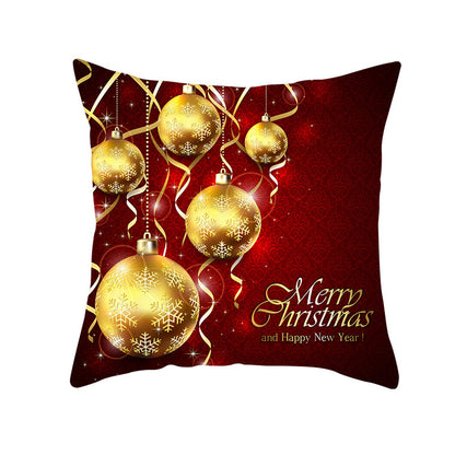 Santa Elk Pillow Cover Lumbar Pillow Car Pattern