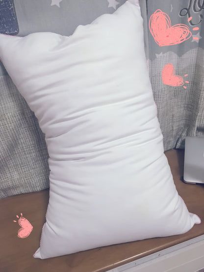 Pure White Lace Pillowcase Plain Handmade Pleated Cotton Ruffle