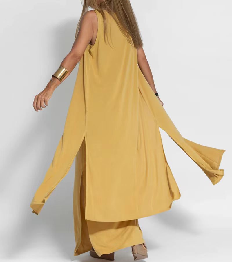 Women's Solid Color Sleeveless Cardigan