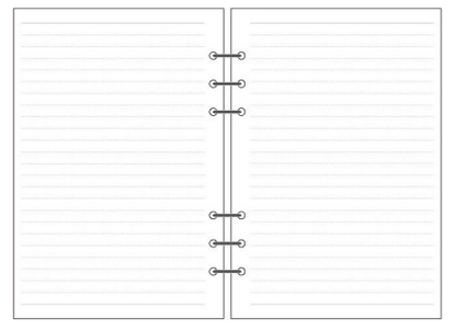 6-hole Notebook Loose-leaf Refill Blank Dot Matrix Horizontal Line