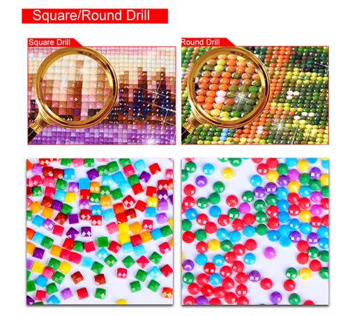 3D DIY Diamond Mosaic Full Square Diamond Painting Cross Stitch Full Round