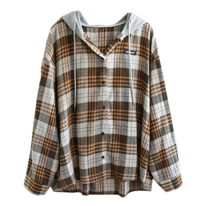 Literary Casual Large Hooded Shirt