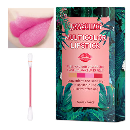 Cotton Swab Lipstick Lip Gloss Ladies Durable Matte Cigarette Box Portable Creative Non Fading Lip Glaze
