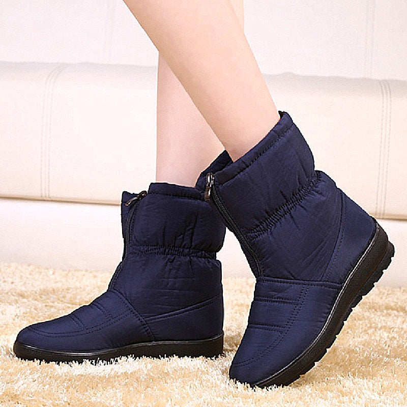 Women's Plus Size Waterproof Cloth New Style Snow Boots