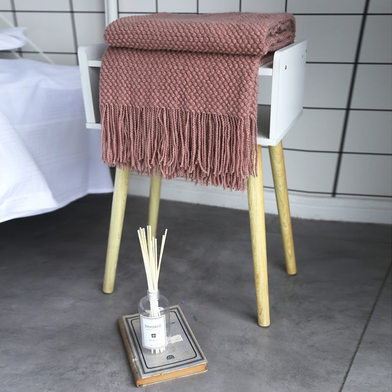 Sofa Blanket Air Conditioning Blanket Morandi Small Bubbles