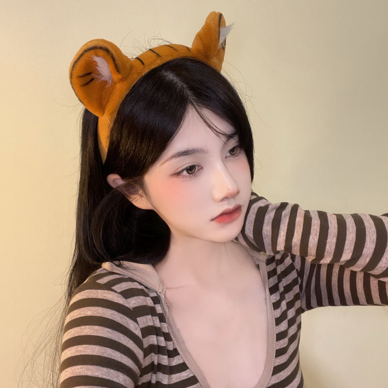 Tiger Year Leopard Pattern Headband Cute Girl