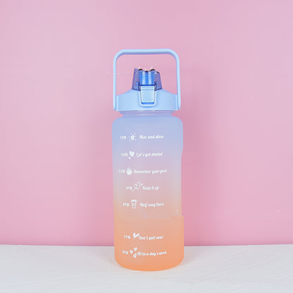 Gradient 2L Straight Frosted Straw Cup