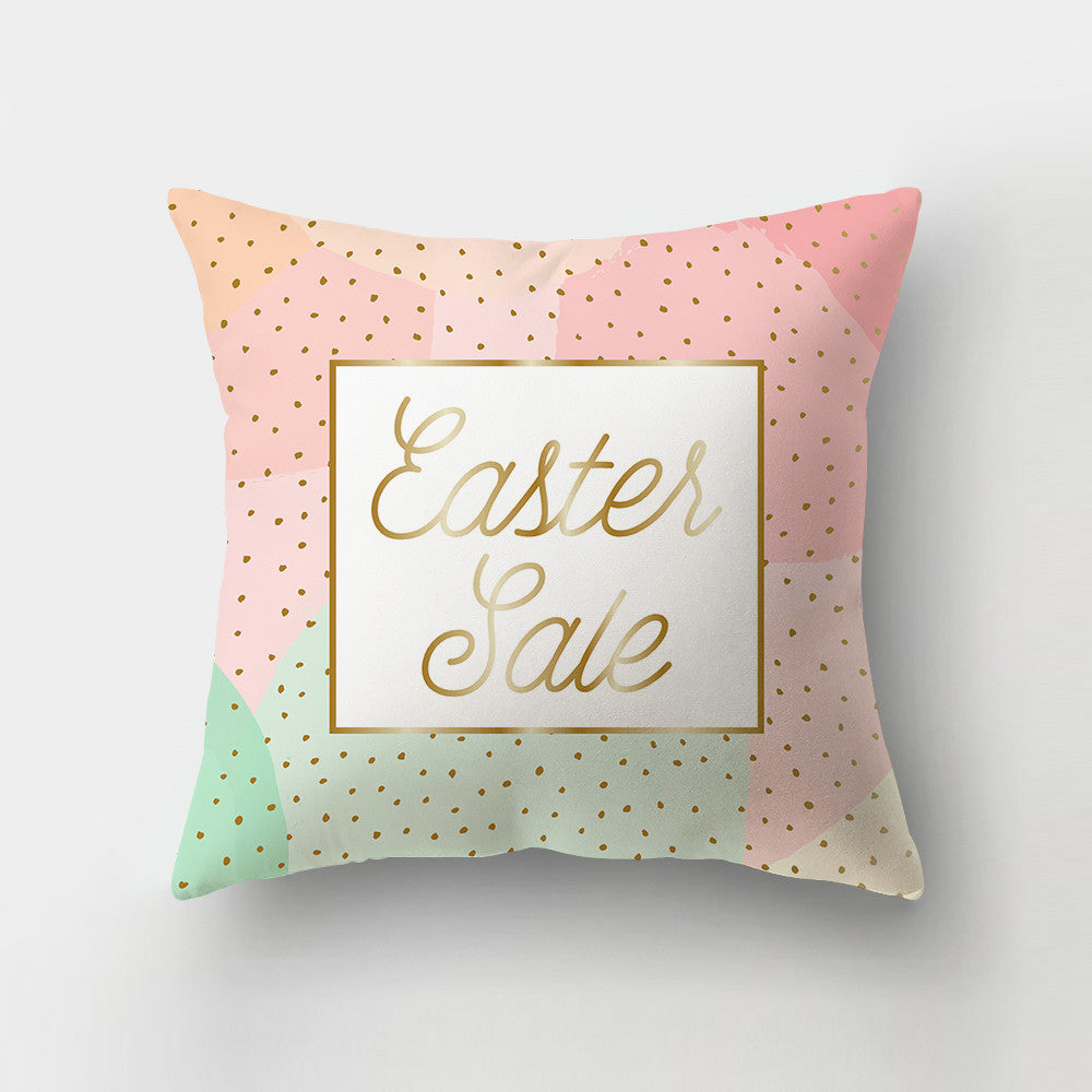 Nordic Minimalist Easter Rabbit Peach Skin Fabric Pillow Cushion Cover