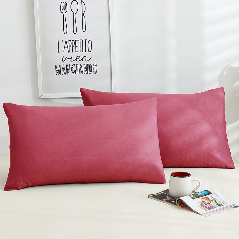 Pure Color Cotton Pillowcases A Pair Of Hotel Hotel Cotton 48X74CM