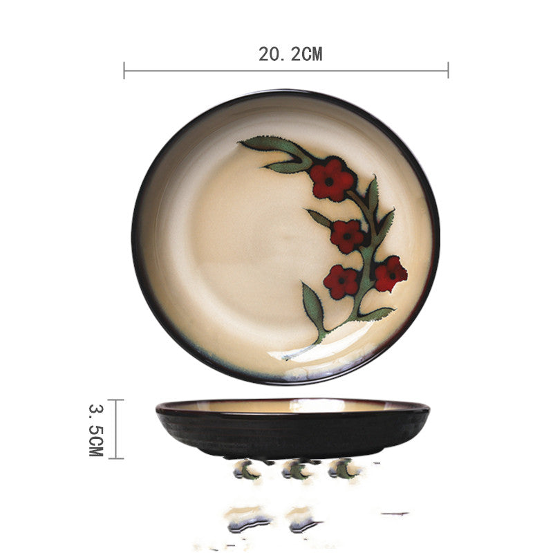 Ceramic Hand-painted Western Food Microwave Breakfast Plate