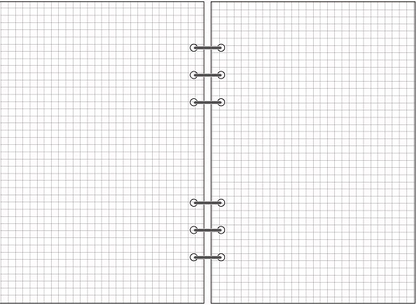 6-hole Notebook Loose-leaf Refill Blank Dot Matrix Horizontal Line