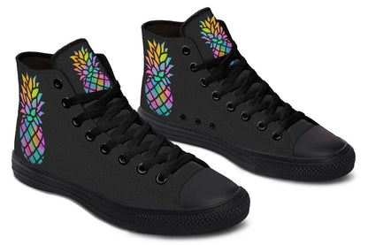 Men's And Women's Fashion Color Printing High-top Canvas Shoes