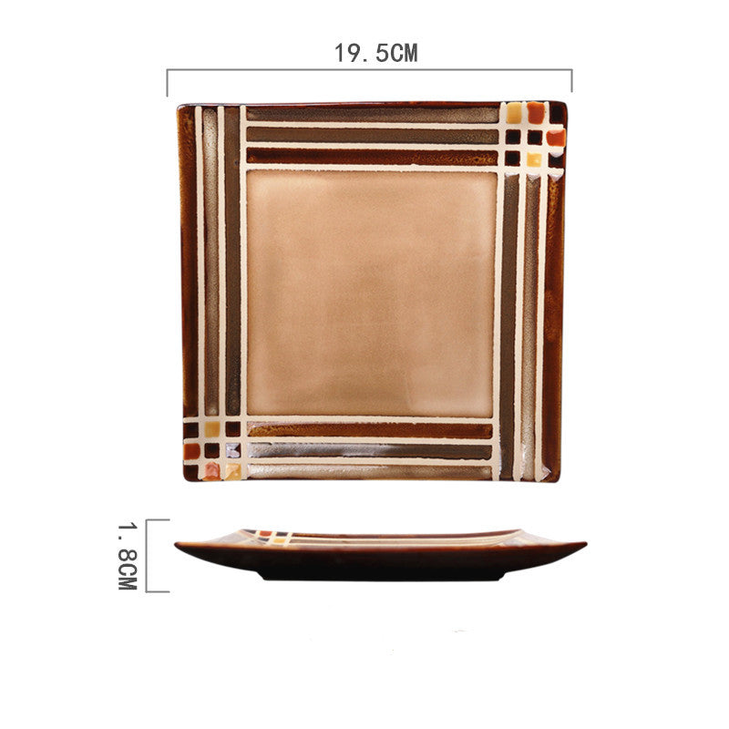 Ceramic Hand-painted Western Food Microwave Breakfast Plate