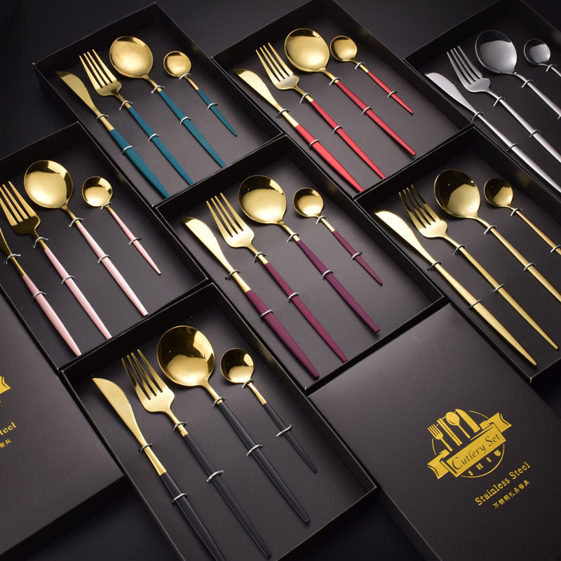 Four-piece Stainless Steel Western Knife Fork And Spoon