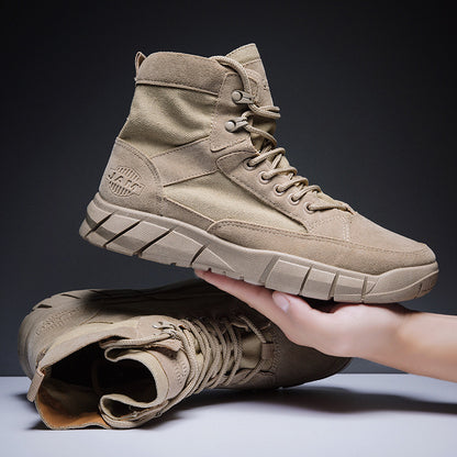 Men's Summer High Top Waterproof Tooling Casual Martin Boots