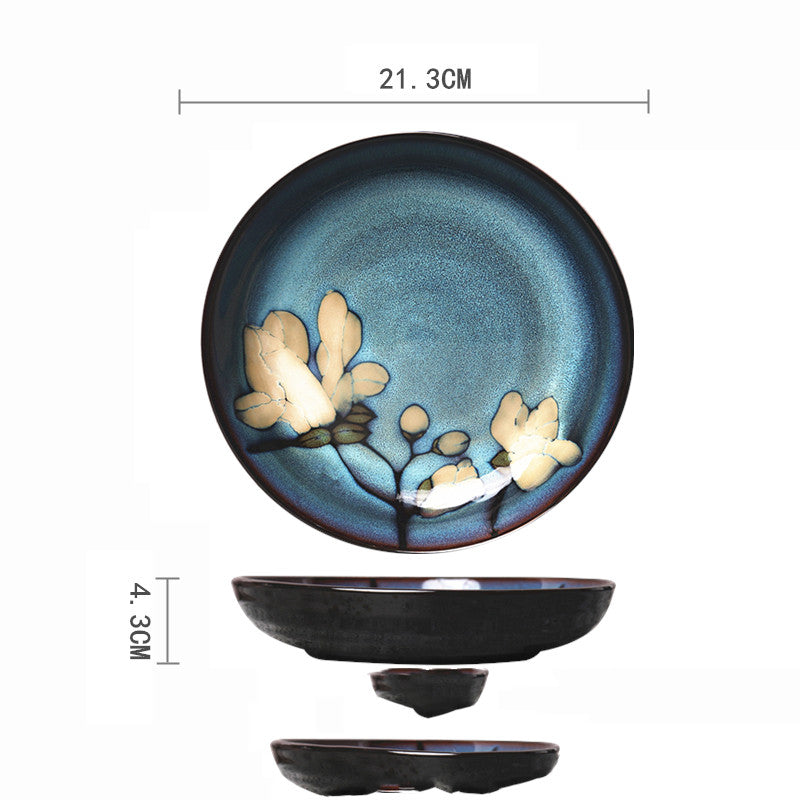 Ceramic Hand-painted Western Food Microwave Breakfast Plate