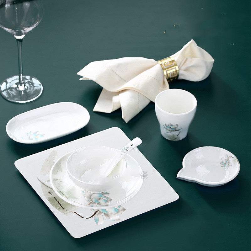 Hotel Tableware Set Eight-piece Bowl And Plate Hospitality Tableware Set