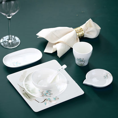 Hotel Tableware Set Eight-piece Bowl And Plate Hospitality Tableware Set