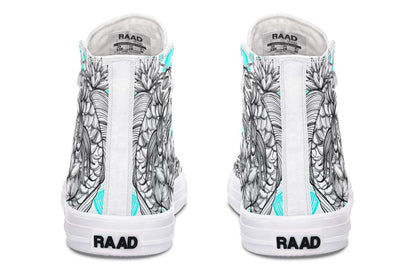 Men's And Women's Fashion Color Printing High-top Canvas Shoes
