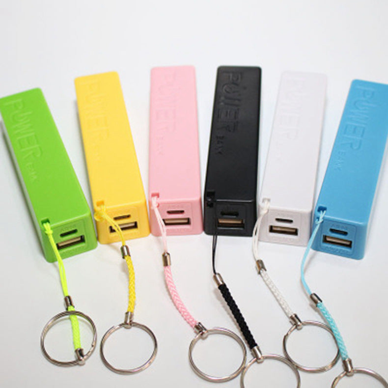 Creative Gifts Wholesale Custom Made Single Lipstick Mobile Power 18650 Single Perfume Charging Plastic Square Tube