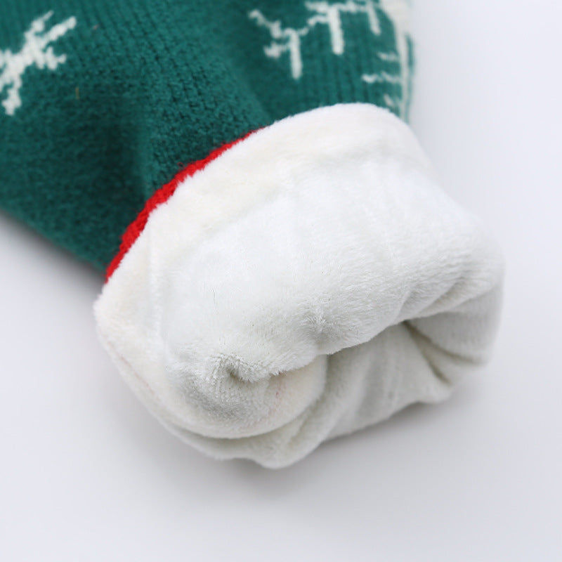 Children's Padded Thickened Sweater Reindeer Pullover