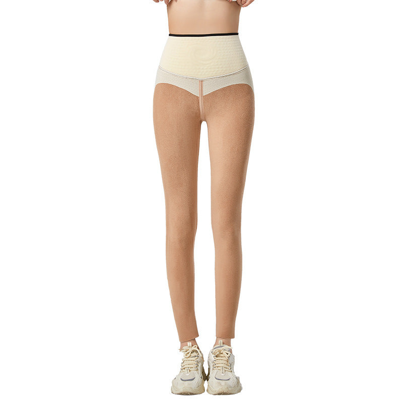 Autumn Winter Thickened 3D King Fried Latex Pants Waist