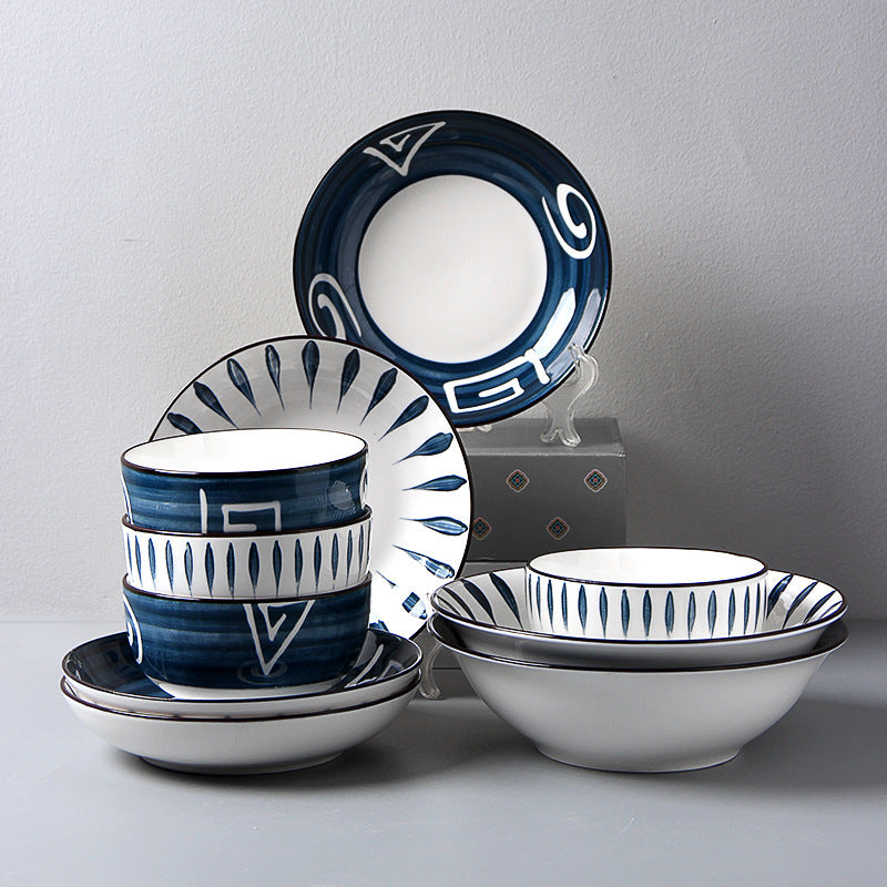 Jingdezhen Ceramic Japanese Dishes Set Net Celebrity Tableware