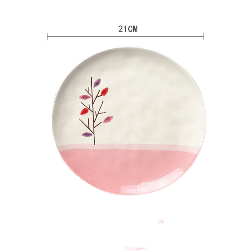 Ceramic Hand-painted Western Food Microwave Breakfast Plate