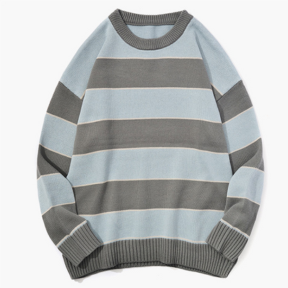 Casual Pullover Striped Sweater Men's And Women's Neutral Sweater