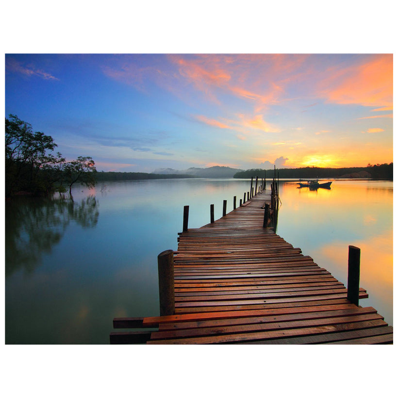 Full Square Diamond 5D DIY Diamond Painting Sunset Lake Embroidery CrossStitch