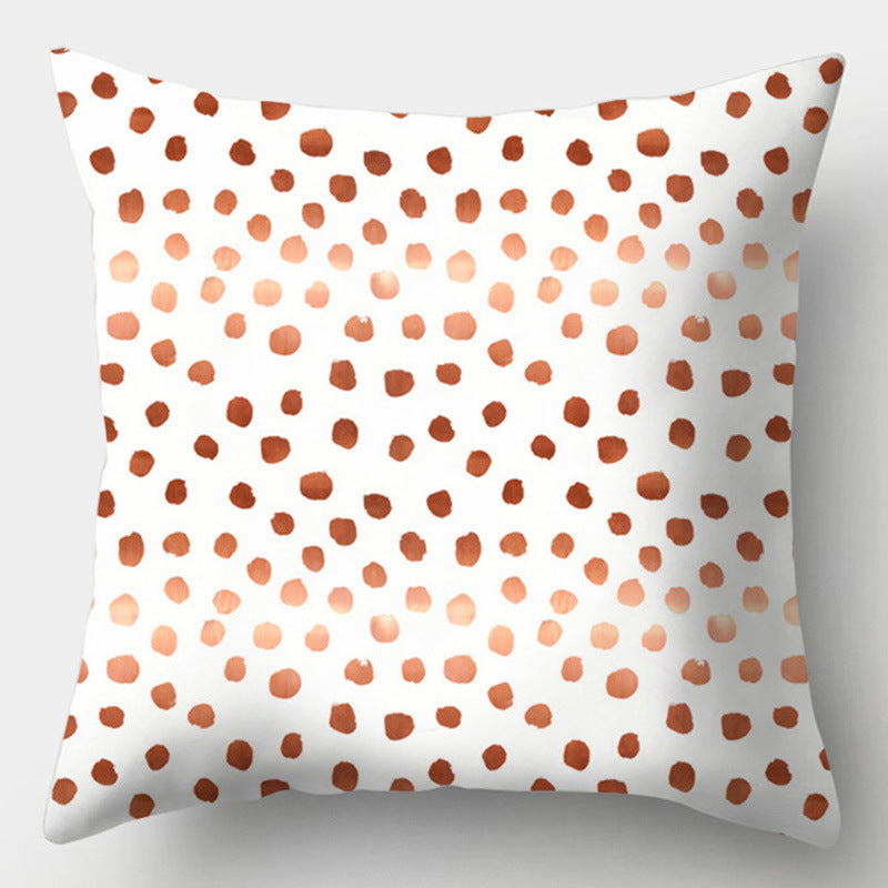Modern Simple Pillow Home Cushion Geometric Amazon Hot Sale Peach Skin Fabric