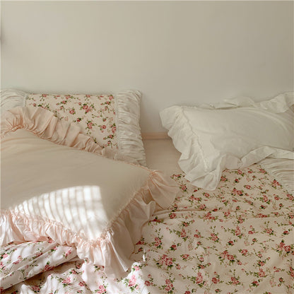 Anna's Rose Garden Ins Retro French Romantic Floral 15 Bed Pure Cotton Four-piece Set