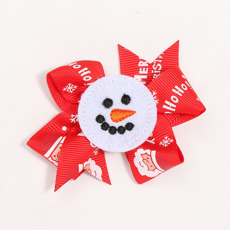 Cute Children's Christmas Tree Bow Hairpin