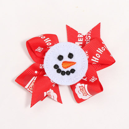 Cute Children's Christmas Tree Bow Hairpin