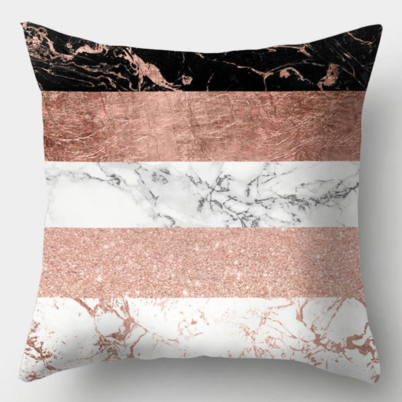 Modern Simple Pillow Home Cushion Geometric Amazon Hot Sale Peach Skin Fabric