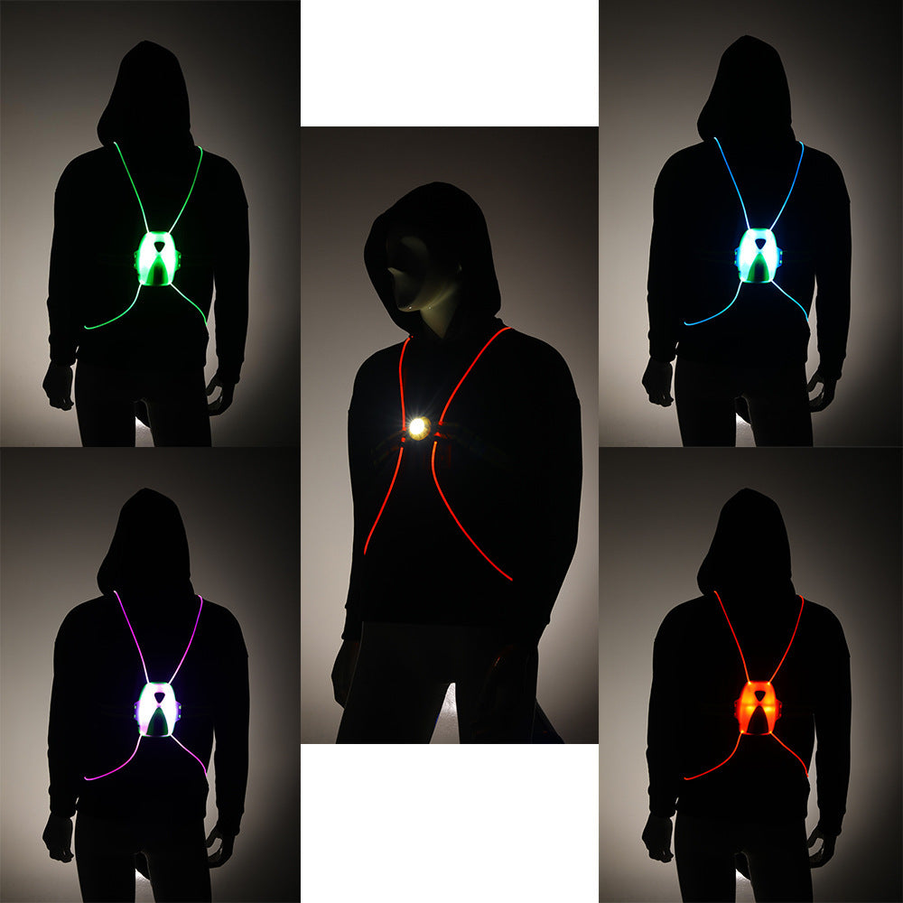 Safety Vest Warning Bicycle Light